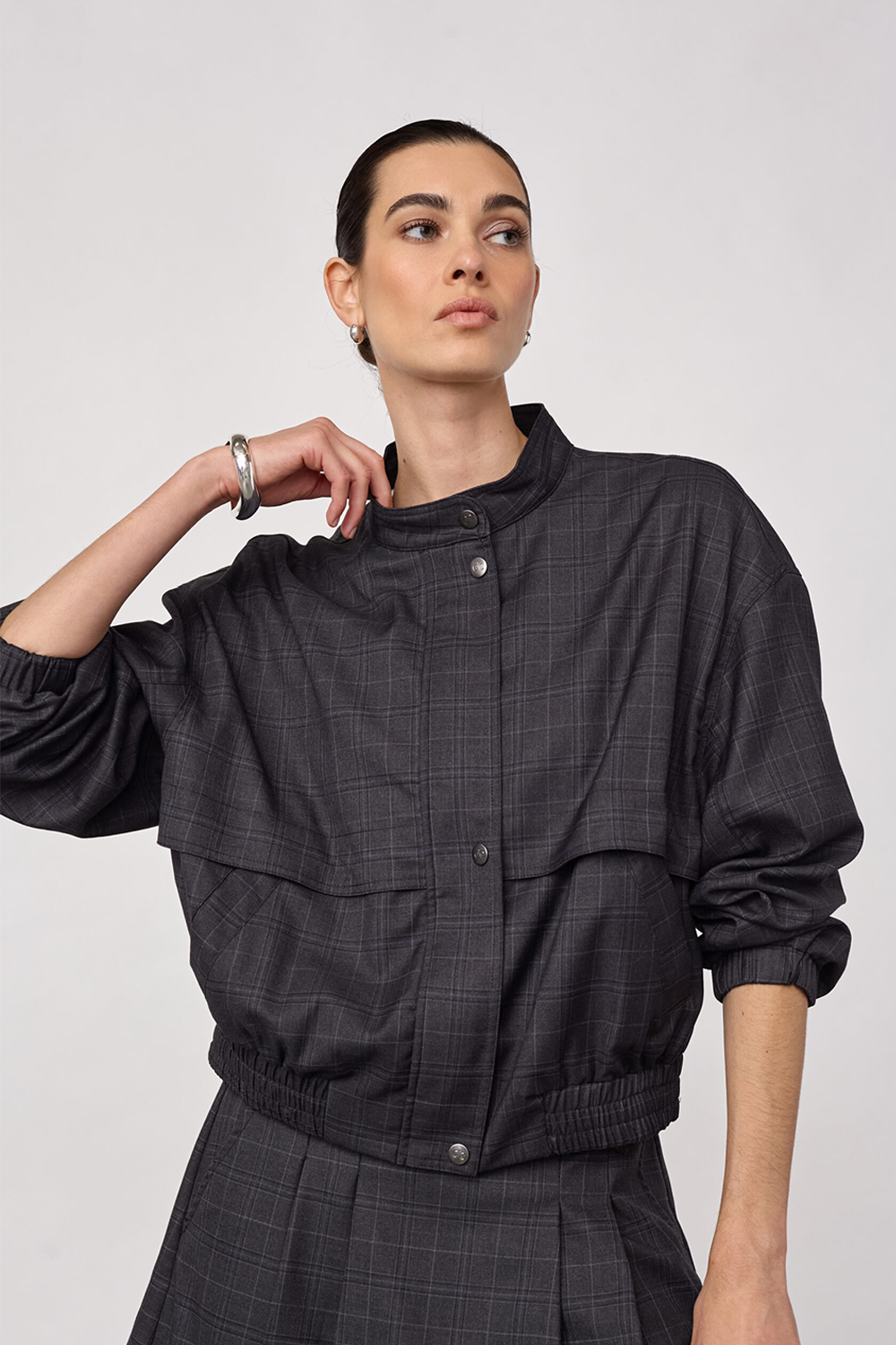EloraCC Check Pleat Jakke