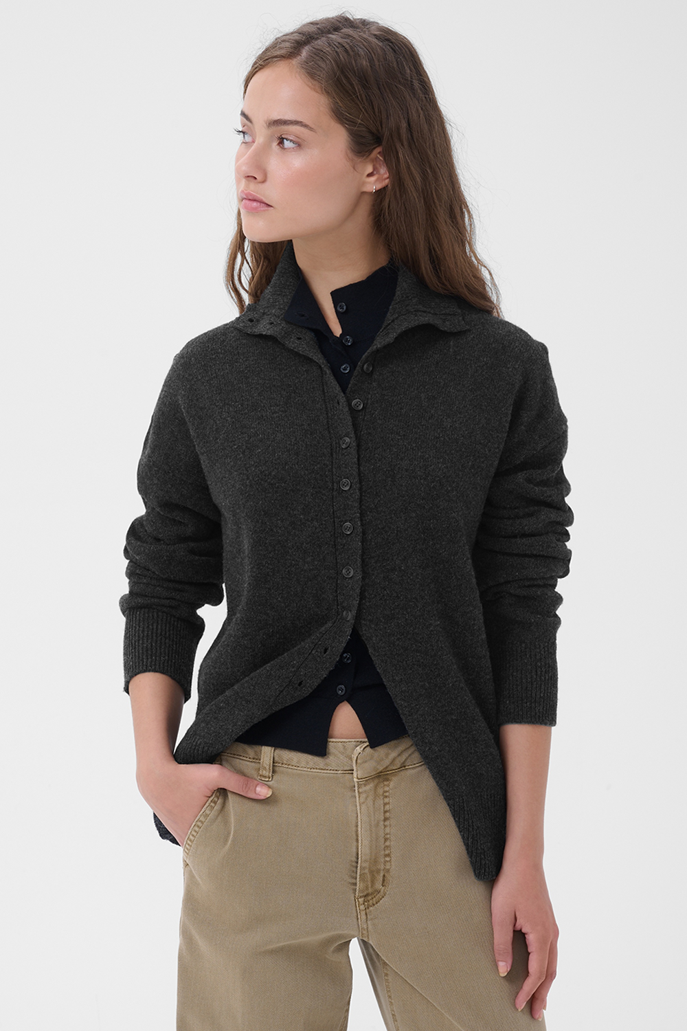 MWTracy Knit Rollneck Cardigan