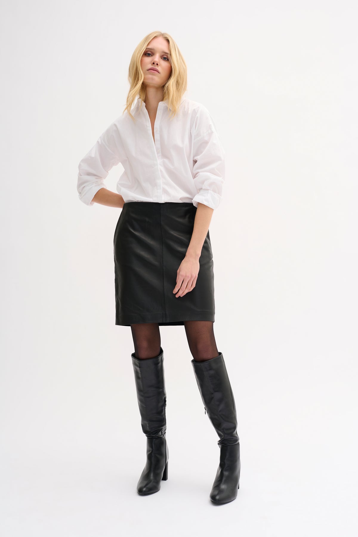 My Essential Wardrobe 19 lædernederdel – sort