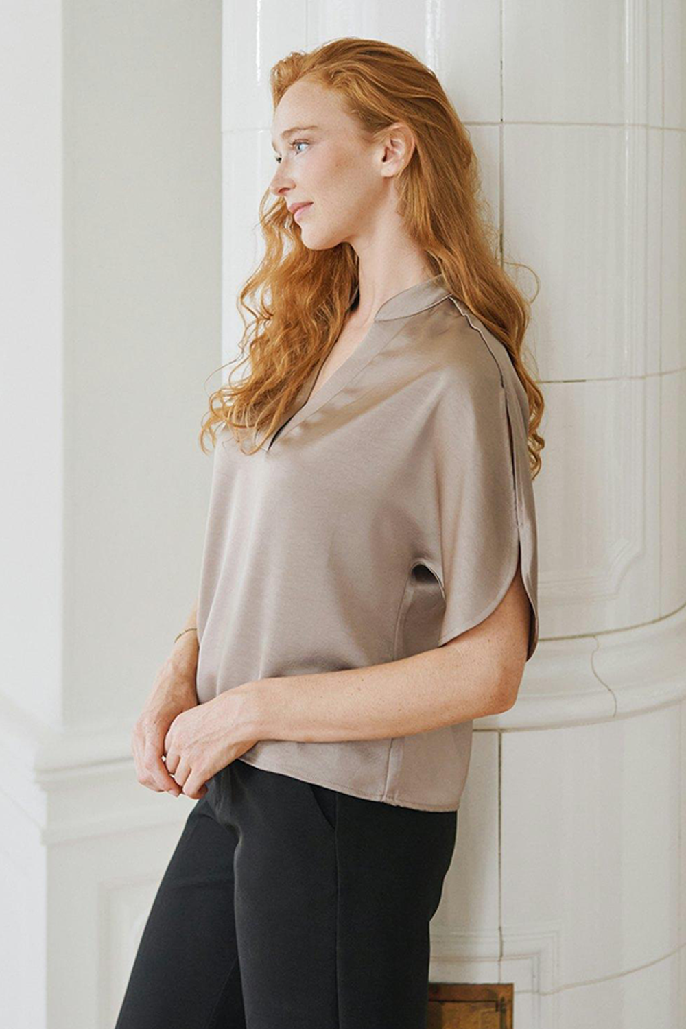 Anelle Heavy Sateen Bluse