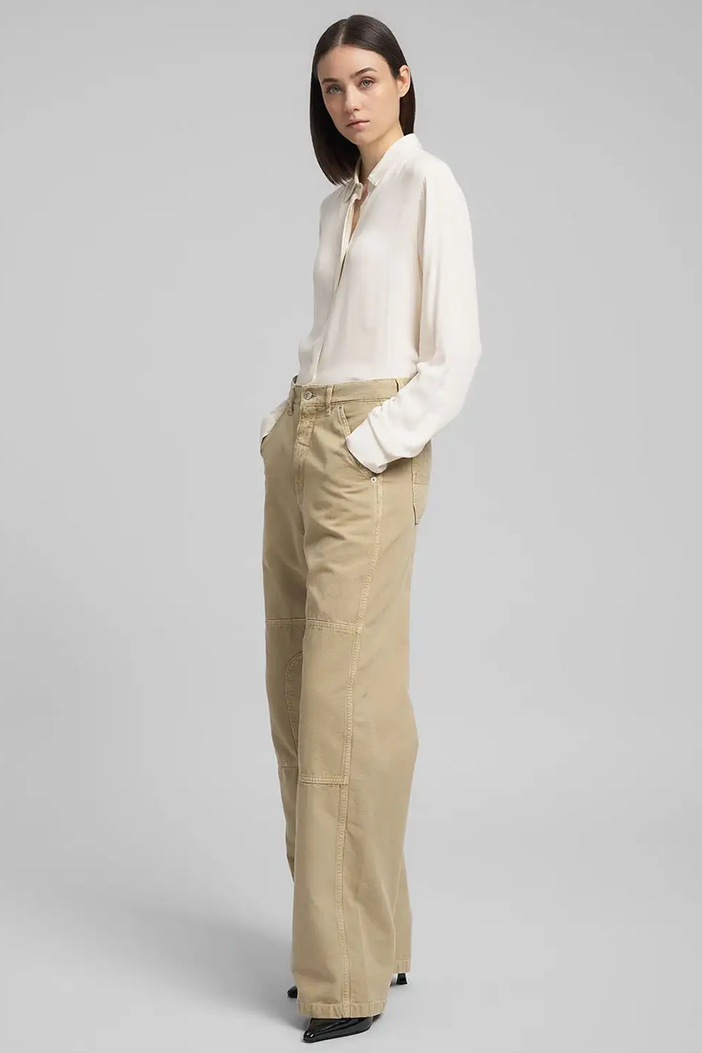 Cotton Canvas Relaxed Bukser