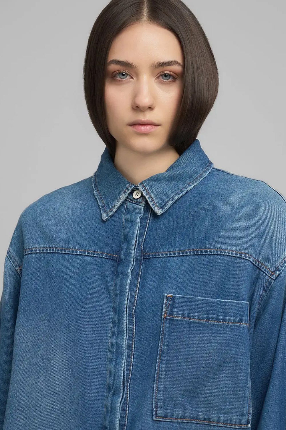 Oversized Denim Skjorte