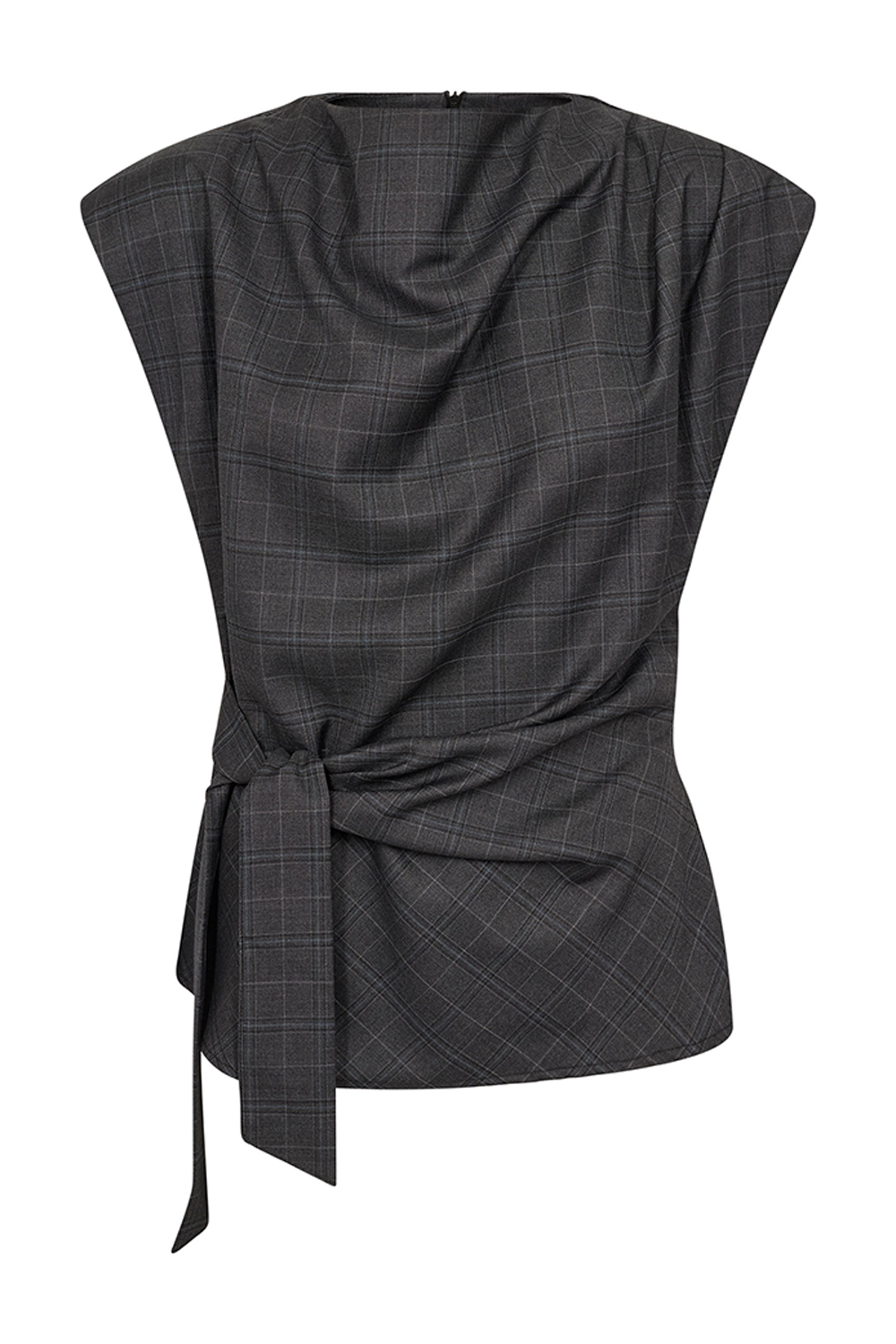 EloraCC Check Pleat Top