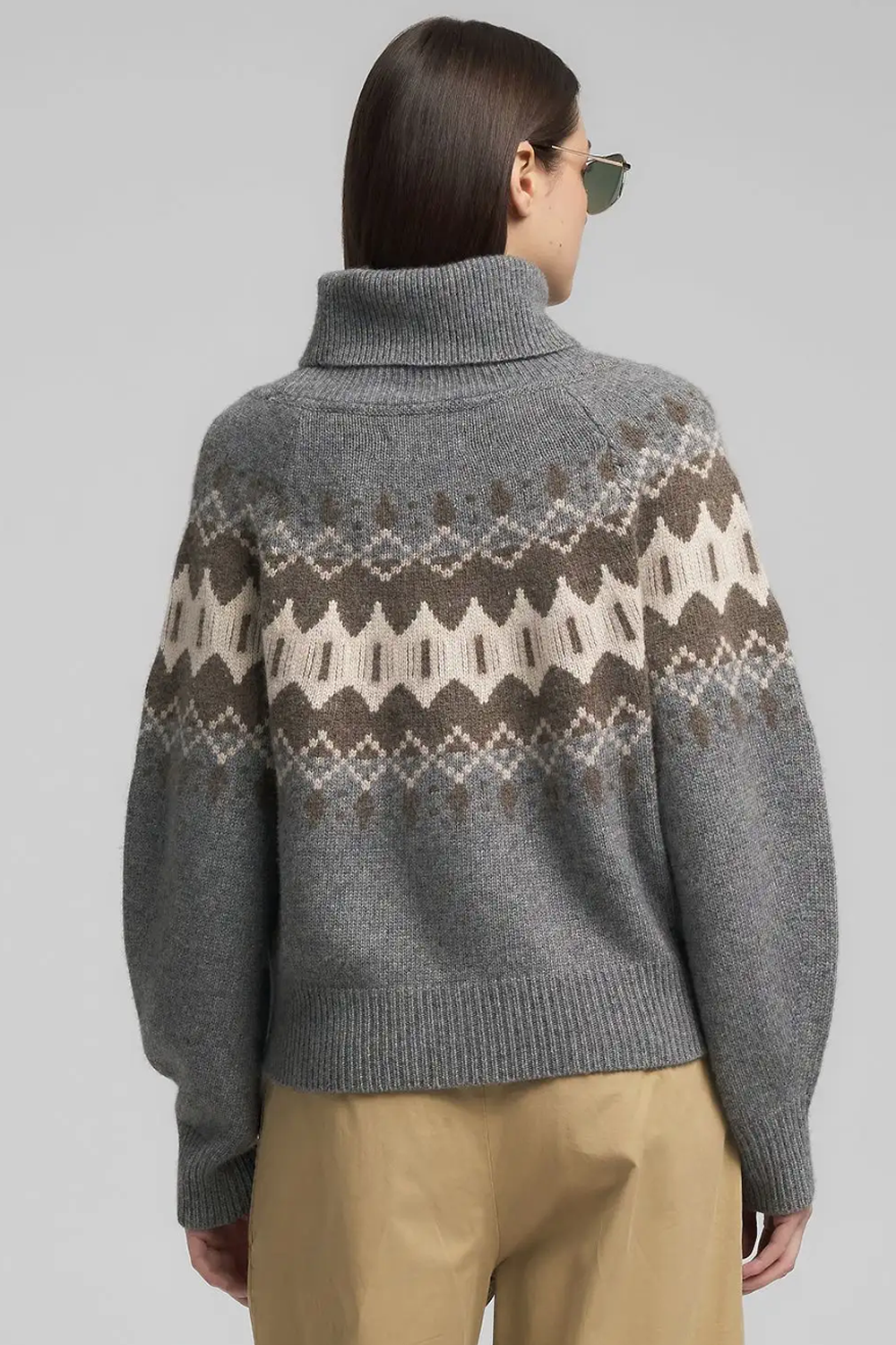 Polo-Neck Uld Striktrøje